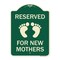 Signmission Pink Reserved Parking for New Mothers Heavy-Gauge Aluminum Sign, 24" x 18", G-1824-23299 A-DES-G-1824-23299 - alternate 1